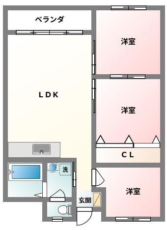 ESPERANSA(3LDK/4階)の間取り写真