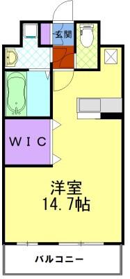 壱番館元今泉(ワンルーム/7階)の間取り写真