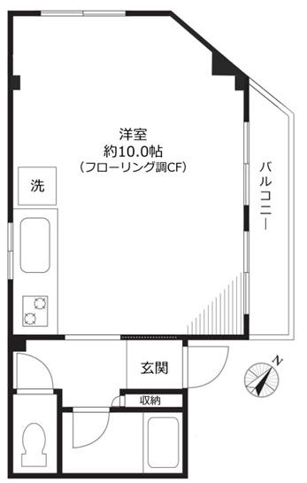 ツシマハウス(ワンルーム/2階)の間取り写真