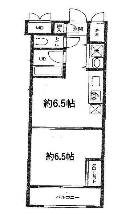 桜山パックス(1DK/3階)の間取り写真