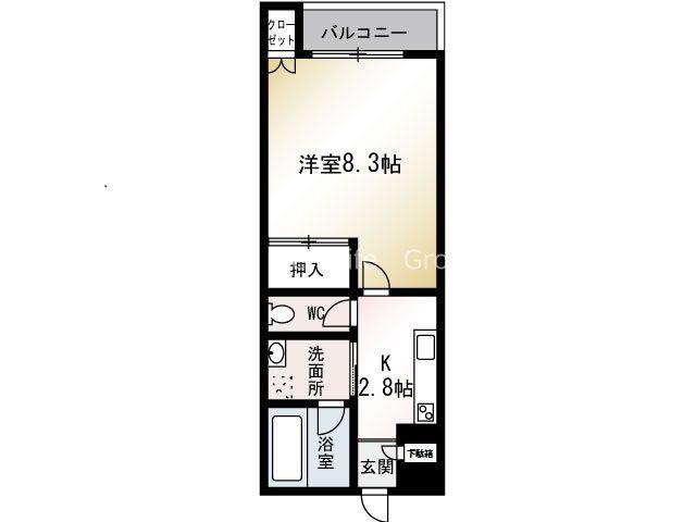 エクセレント湘南(1K/2階)の間取り写真