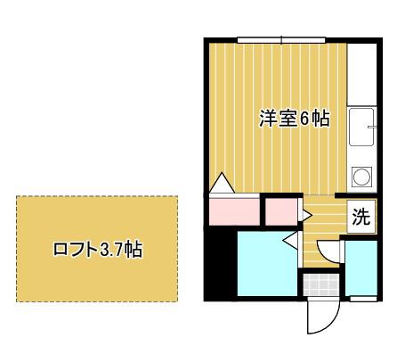 サザンコート曳舟(ワンルーム/2階)の間取り写真