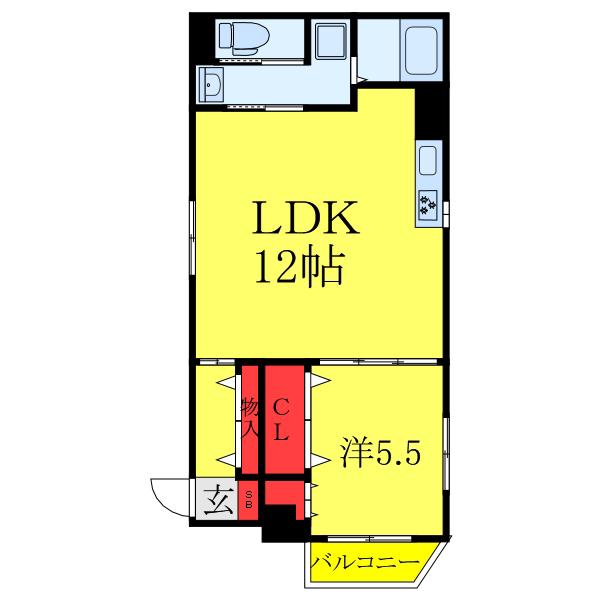 IKEZAWAビル(1LDK/3階)の間取り写真