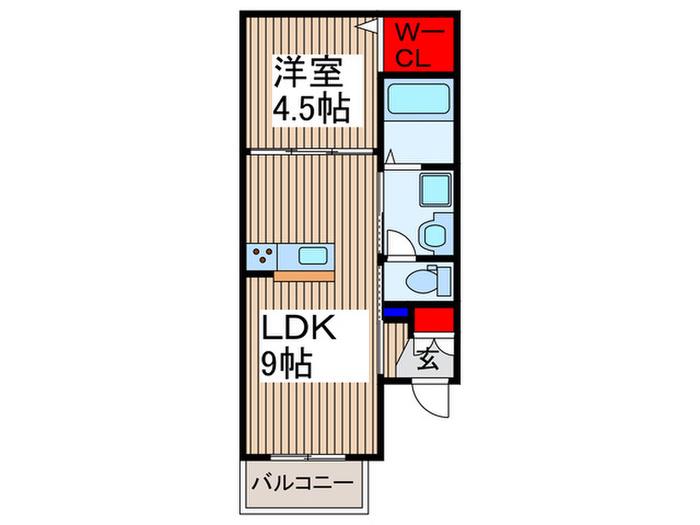 メゾン・エスポワール(1LDK/3階)の間取り写真