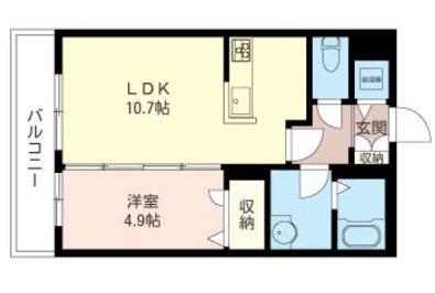 フェアレディ(1LDK/2階)の間取り写真