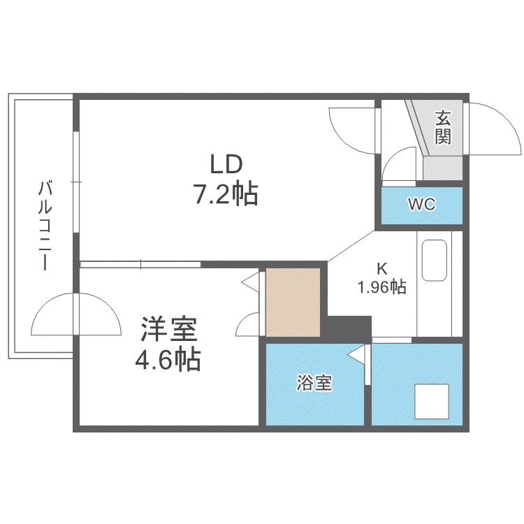 TM PARK RESIDENCE INN(1LDK/2階)の間取り写真