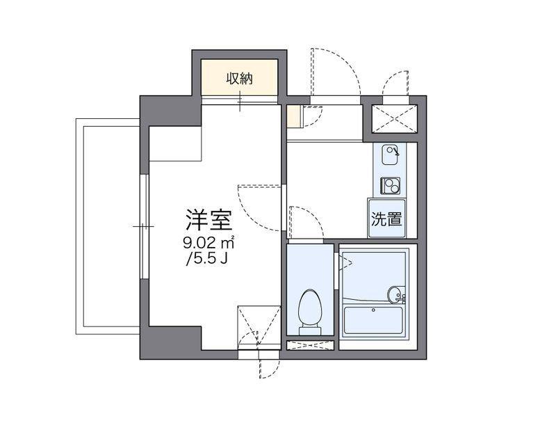 レオパレスアストラーレ茶屋町東(1K/6階)の間取り写真