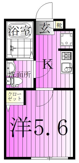 SAIL千住大橋(1K/2階)の間取り写真