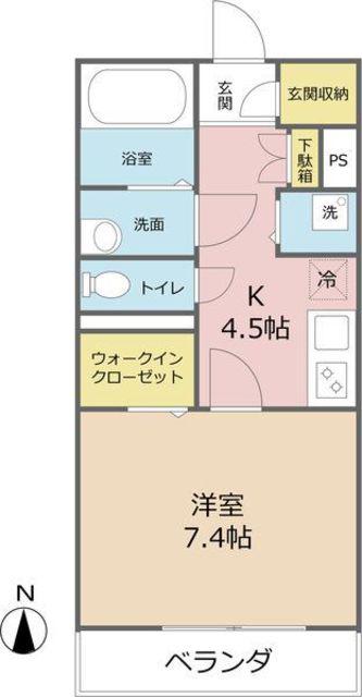 パームコテージIII番館番館(1K/1階)の間取り写真