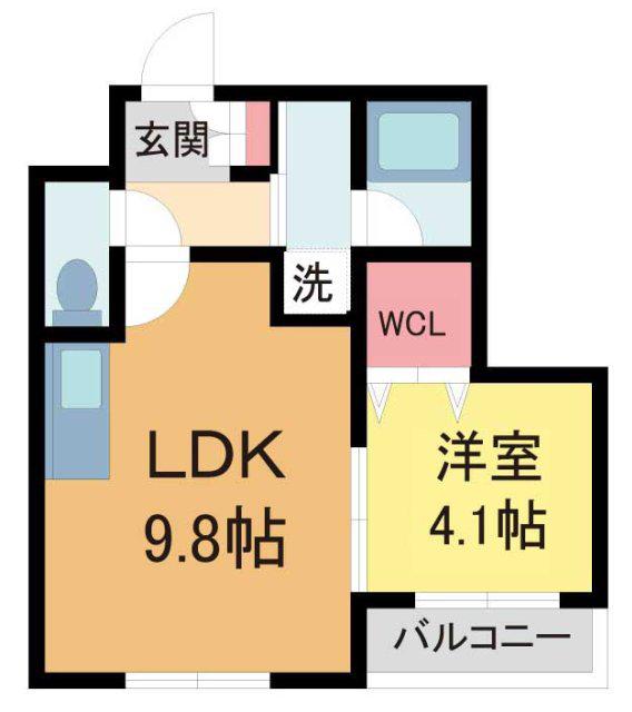 MAISON DE RAFFINE(1LDK/1階)の間取り写真