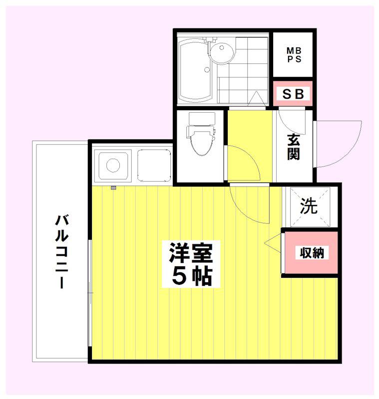 ライオンズマンション駒込第7(ワンルーム/5階)の間取り写真