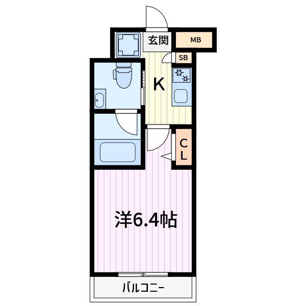 AZEST西川口III(1K/3階)の間取り写真