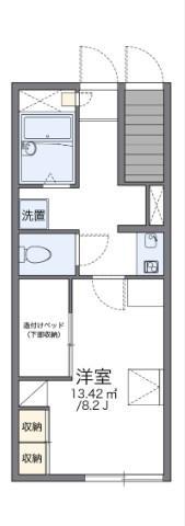 レオパレス高月(1K/1階)の間取り写真