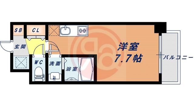 LOBANS東上(ワンルーム/2階)の間取り写真