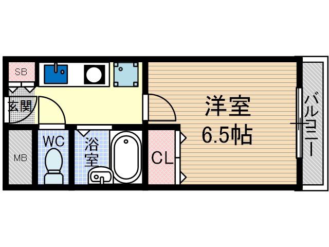 プラザハイツ見付山(1K/2階)の間取り写真