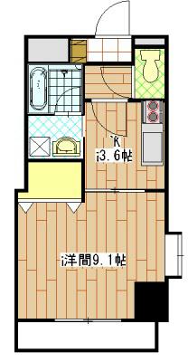 PRINCESS HAPPINESS PLACE(1K/6階)の間取り写真