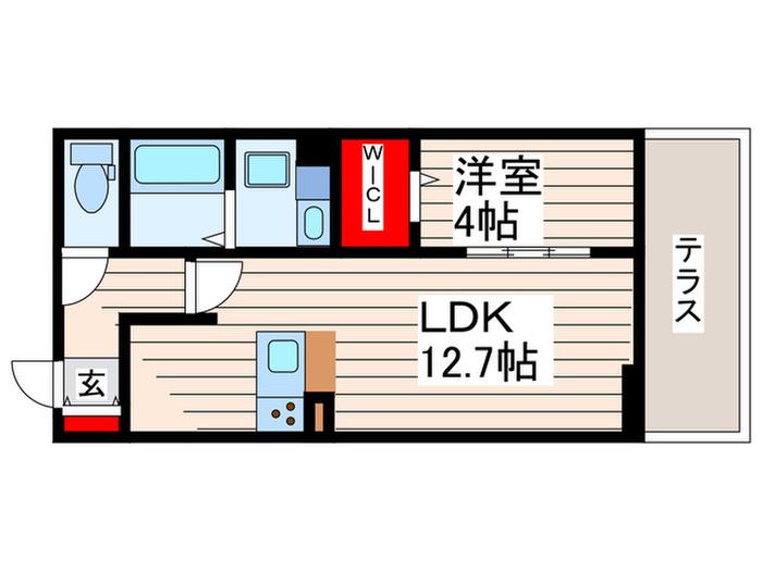 セレスティア東葛西II(1LDK/1階)の間取り写真