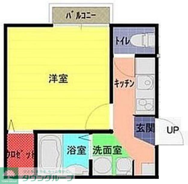 エクセリア春日部(1K/1階)の間取り写真