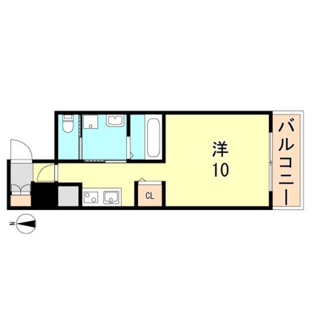 S-FORT神戸神楽町(ワンルーム/9階)の間取り写真