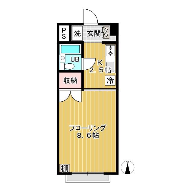 ホワイトハウス高円寺(1K/3階)の間取り写真