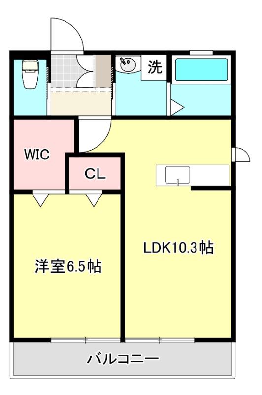 レジデンツ(1LDK/2階)の間取り写真