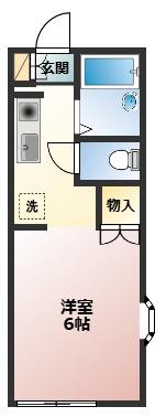 グランデュール縄嶋(1K/1階)の間取り写真