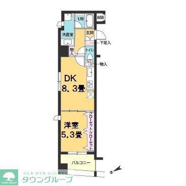 カスタリア新御茶ノ水(1DK/7階)の間取り写真