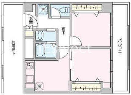 フェリス辰巳台(2DK/5階)の間取り写真