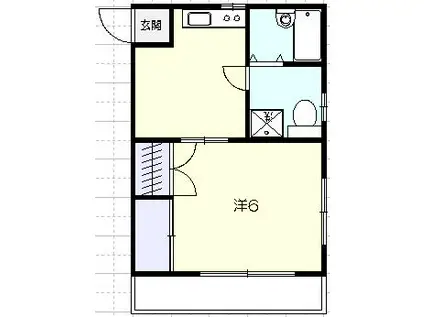 メゾン小林(1K/2階)の間取り写真