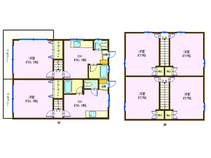 ピアパレス(1DK/1階)の間取り写真