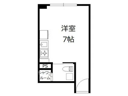 片平ホワイトレジデンス(1K/3階)の間取り写真