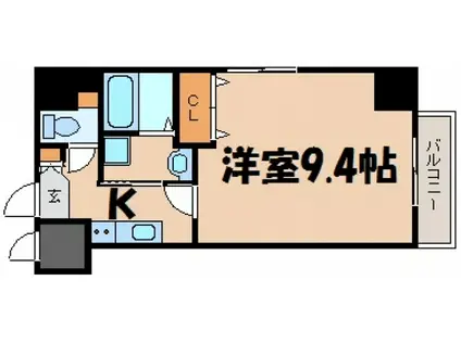 TNコーポ向洋駅前(1K/5階)の間取り写真