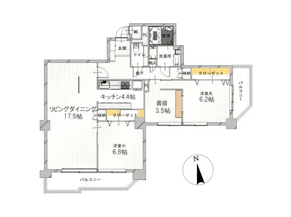 両備グレースマンション医大西(2SLDK/10階)の間取り写真