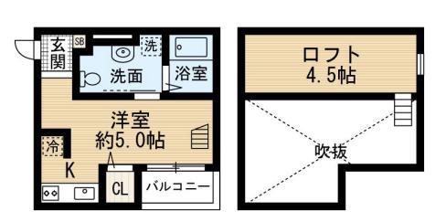 ANGE 神戸(ワンルーム/1階)の間取り写真