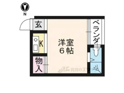 ハイツ松ヶ崎(1K/1階)の間取り写真