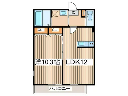 ハーミットクラブハウス トゥギャザー戸塚(1LDK/1階)の間取り写真