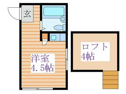 ライブコアひばりヶ丘(ワンルーム/1階)の間取り写真