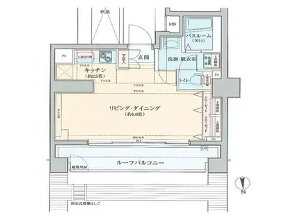 ロアール豪徳寺(ワンルーム/7階)の間取り写真