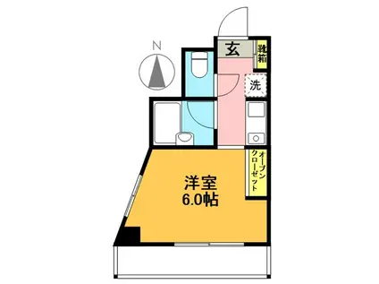 けやきレジデンスI(ワンルーム/3階)の間取り写真