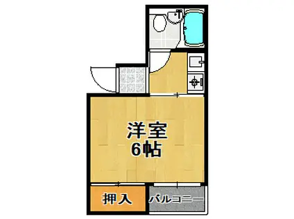 千島ビル(1K/4階)の間取り写真