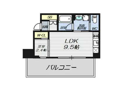 ルフォンプログレ堺筋本町タワーレジデンス(1LDK/11階)の間取り写真