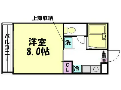 小田急小田原線 東海大学前駅 徒歩12分 2階建 築23年(1K/1階)の間取り写真