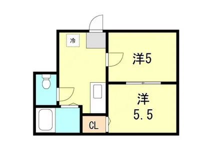 FIRSTBLISS(2K/1階)の間取り写真