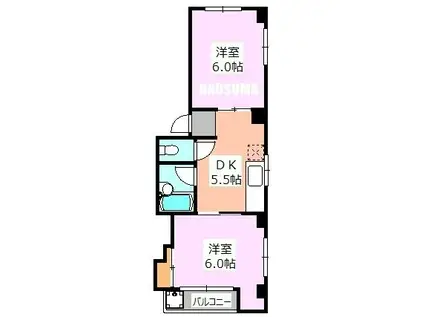 ばんはいむ(2K/3階)の間取り写真