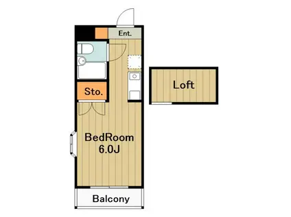 コーポ藤(1K/2階)の間取り写真