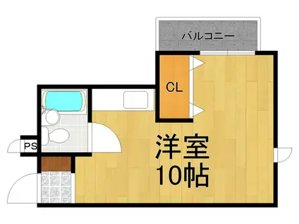 アイビーコートⅡ(ワンルーム/3階)の間取り写真