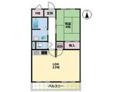 アイビーコート三木(1LDK/3階)の間取り写真