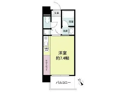 アーバングリーン神戸元町(ワンルーム/9階)の間取り写真