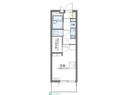 レオパレスアイリスN(1K/1階)の間取り写真