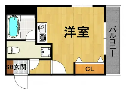 アルテシアン夙川(ワンルーム/2階)の間取り写真